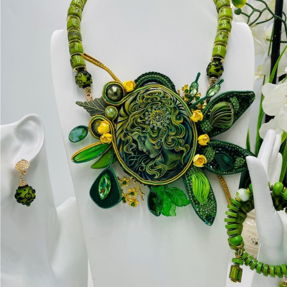 Jewelry Set “Awakening of Nature”. Boho. Handmade.